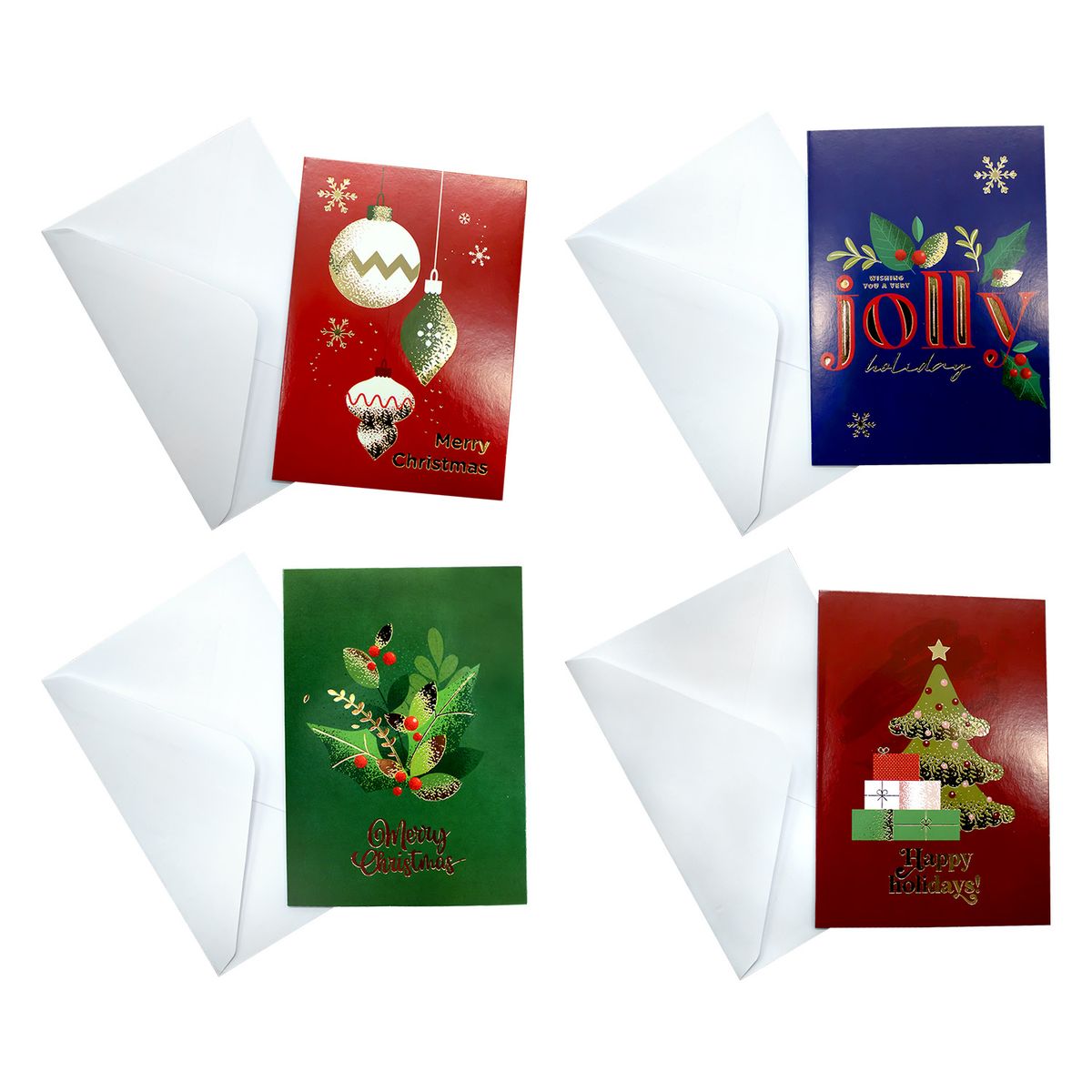 GENERICO - TARJETA NAVIDEÑA 95X135CM MERRY CHRISTMAS X2PCS X12