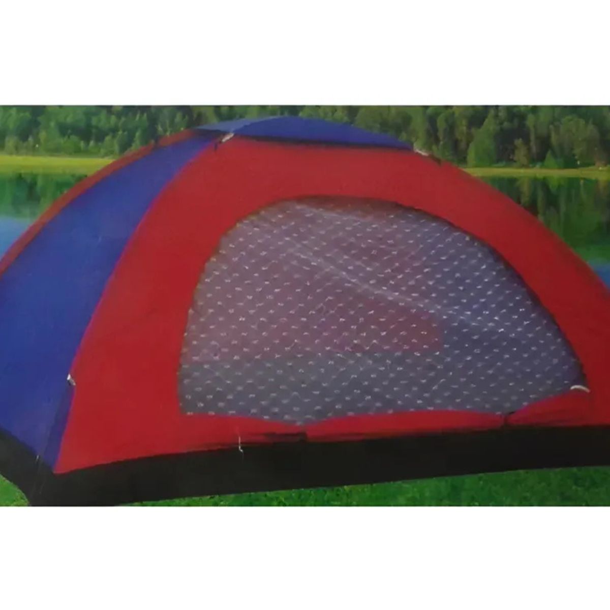 GENERICO - Carpa Automática Camping Para 3 Personas Acampar 200x150x110 Azul Y Rojo