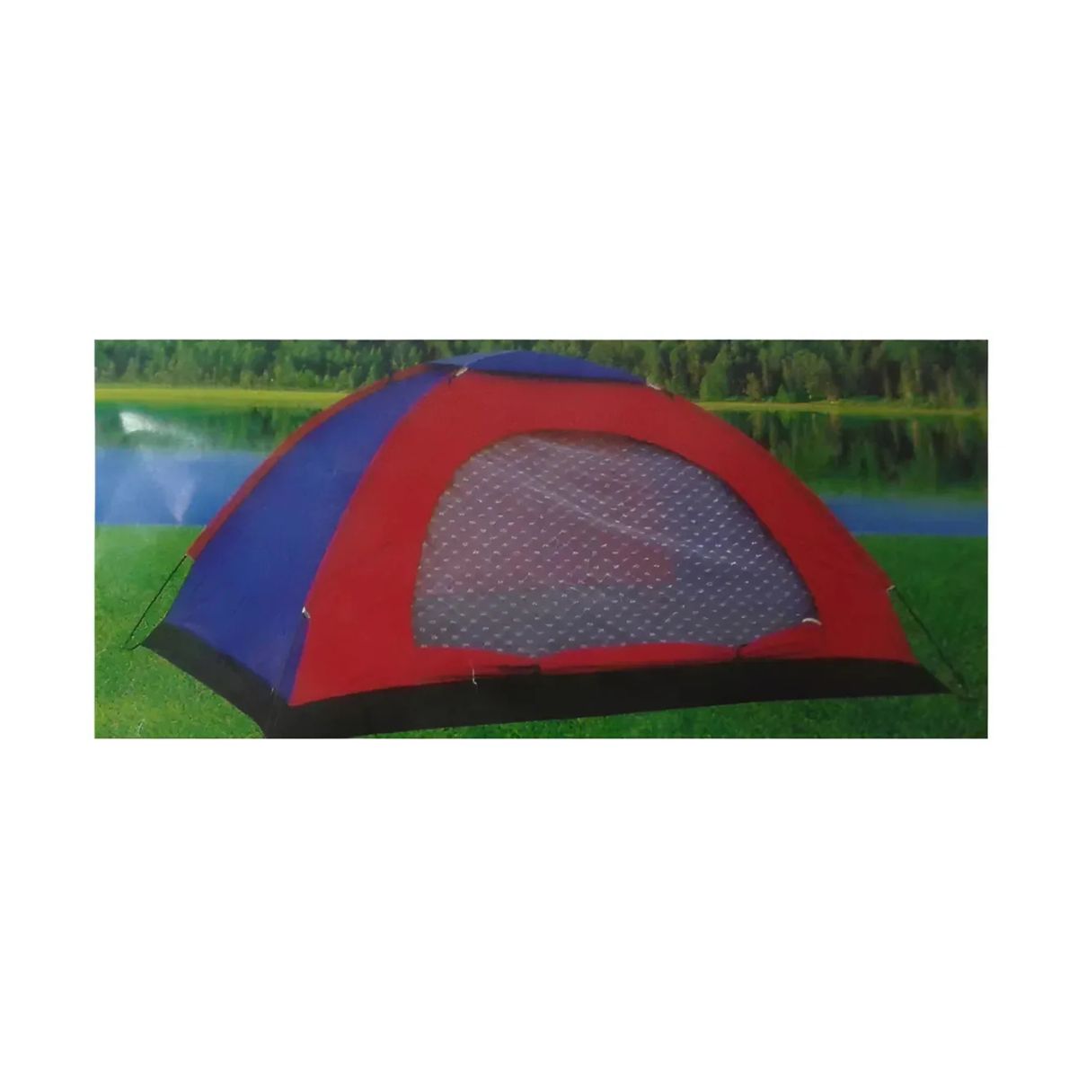 GENERICO - Carpa Automática Camping Para 3 Personas Acampar 200x150x110 Azul Y Rojo