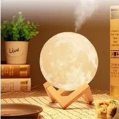 MOVI - Humidificador Lámpara Luna 3D USB Iluminación Mágica + Humidificación Silenciosa 880 ml