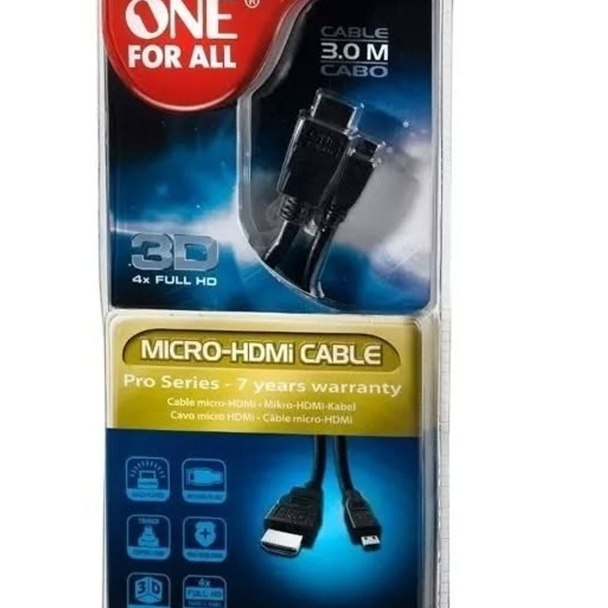 GENERICO - Cable HDMI a Micro HDMI 3mt One For All