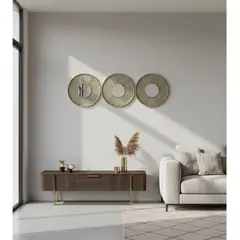 GENERICO - Set 3 Espejos Decorativos Redondos 25cm