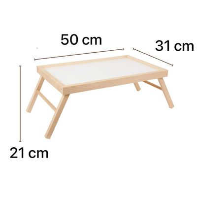 Imagen 2 del producto Mesa Desayuno Cama Mesa Notebook De Madera Bambu 50cm