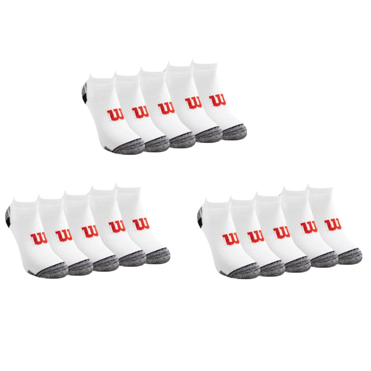 WILSON - Calcetines Wilson 15 Pack Hombre No Show Reforzados Blanco