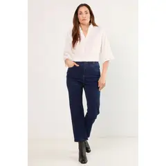 MA GRIFFE - Jeans Liso Recto Mujer Azul Magriffe