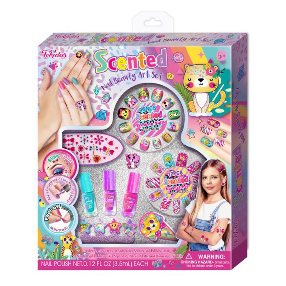 GENERICO - Set De Esmaltes De Uñas Con Accesorios Y Brillo Para Niñas