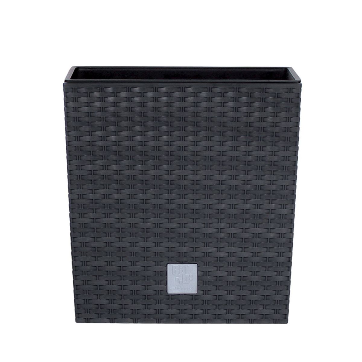STERN - Macetero bajo cuadrado Rato 32.5 x 32.5 cm negro