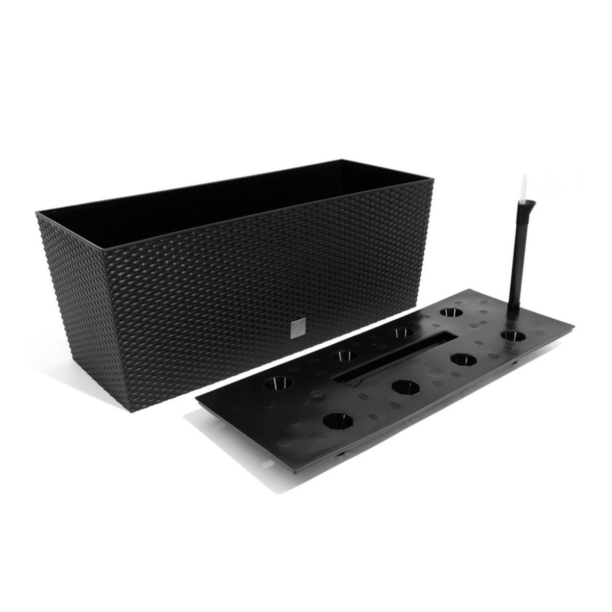 STERN - Set de jardinera Rato 60 cm x 25 cm negro