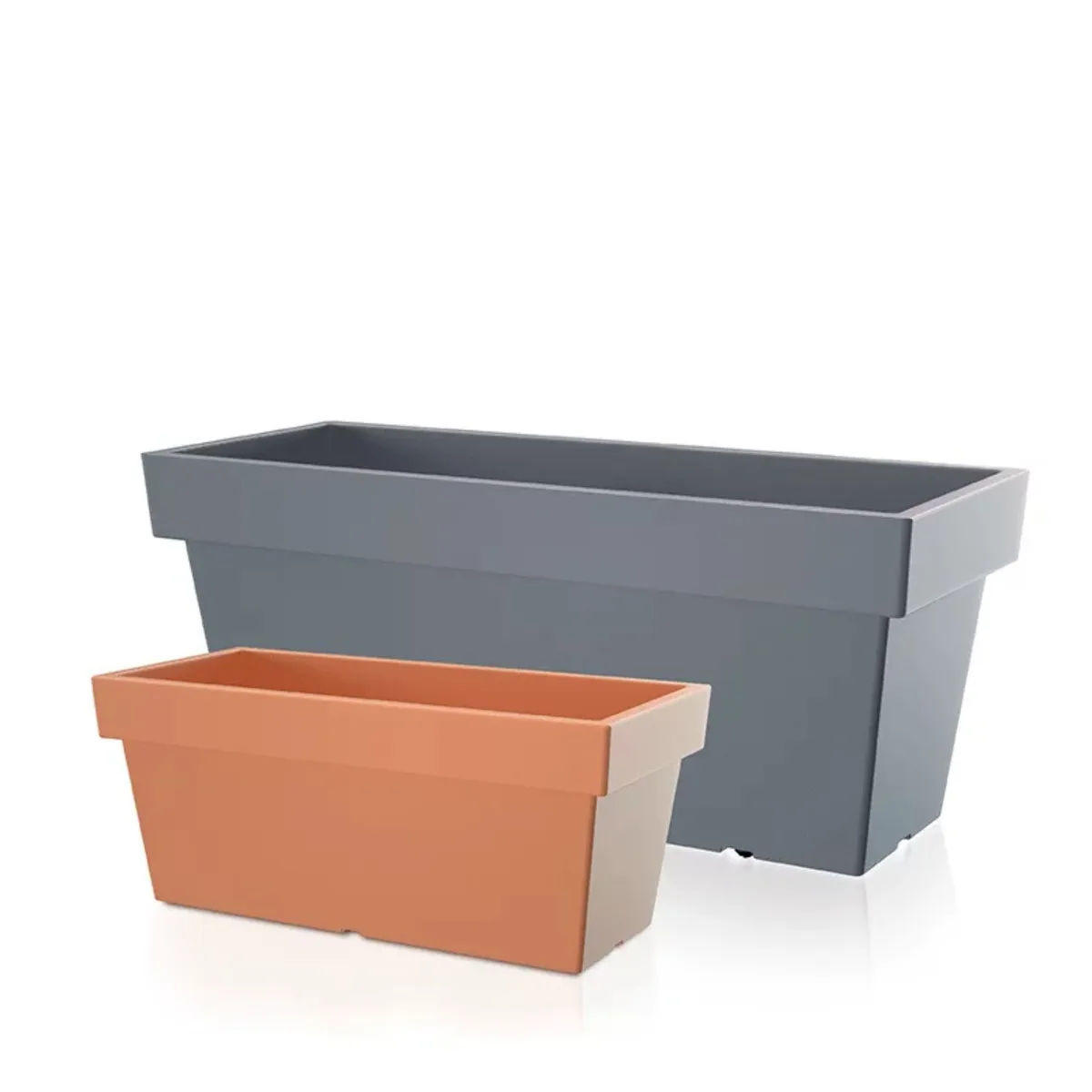 STERN - Jardinera rectangular Lofly 80 x 33.4 cm gris piedra