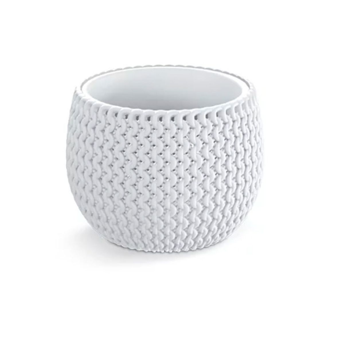 STERN - Macetero bajo redondo Splofy Bowl 18 cm blanco