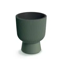 STERN - Macetero redondo con base Milly 40 cm verde pino