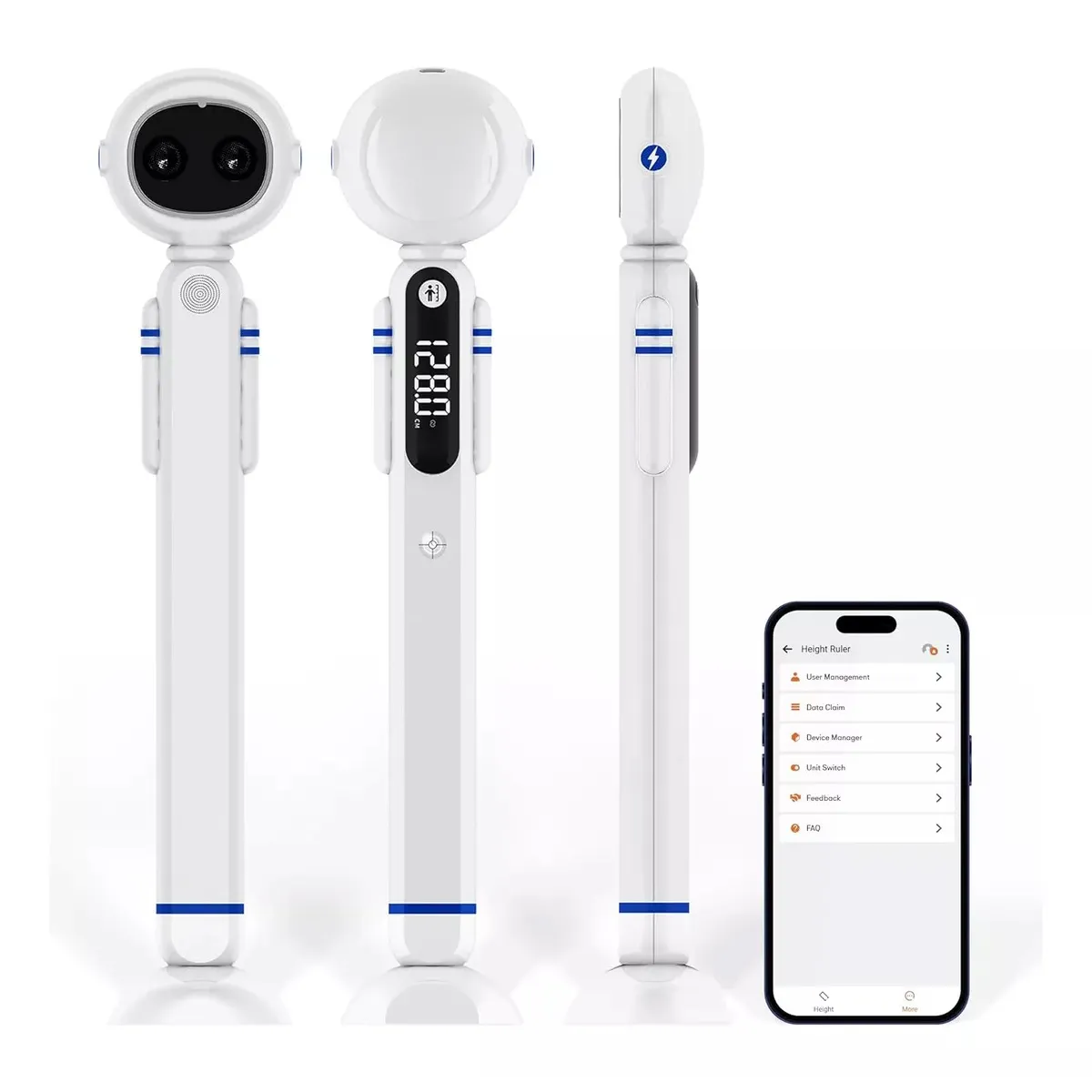 KINEGUN PRO - Tallímetro Inteligente Medidor de Estatura Portátil Bluetooth App