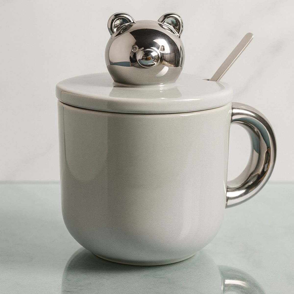 GENERICO - Taza De Porcelana Con Diseño De Oso
