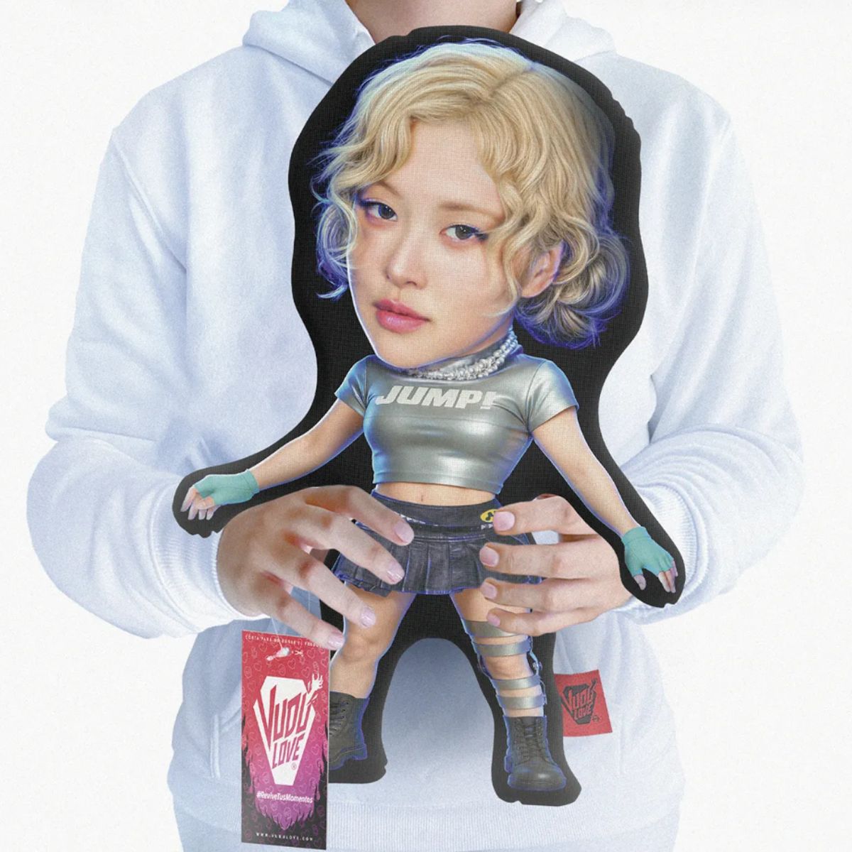 VUDU LOVE - Cojín Rosé Chiquita Black Pink 40x30cm Vudú Love