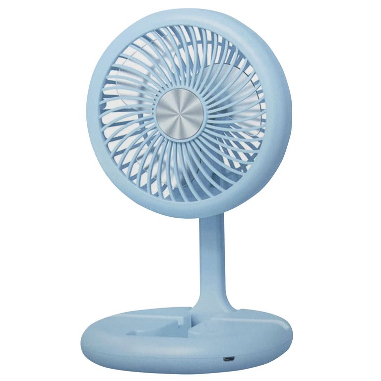 TECNOLAB Ventilador Portatil Plegable Recargable 670 Azul