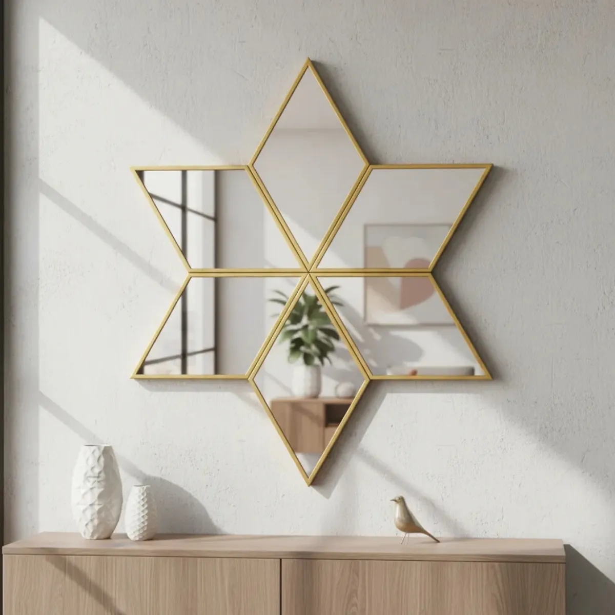 GENERICO - Espejo Decorativo Diseño Estrella Modular 49cm