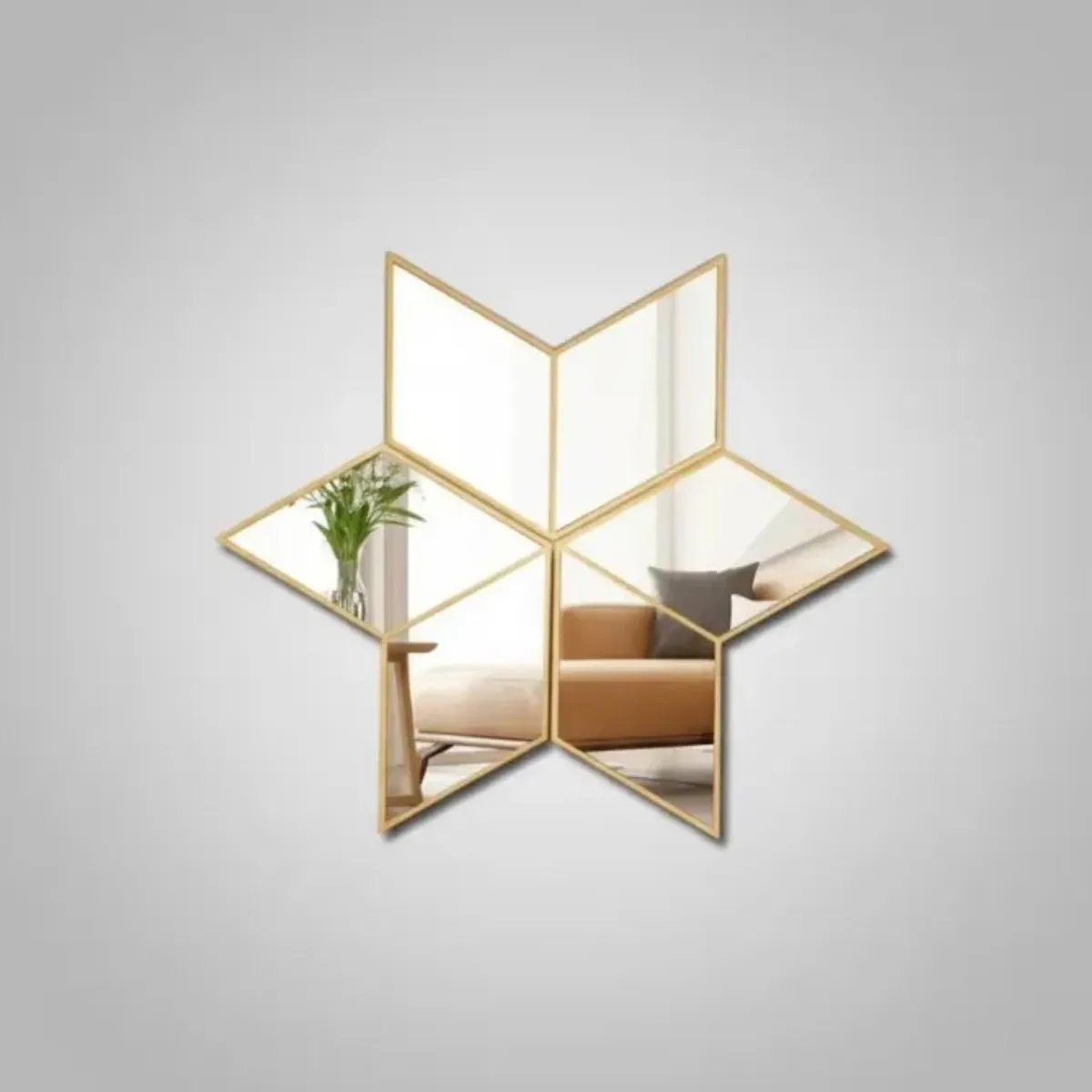GENERICO - Espejo Decorativo Diseño Estrella Modular 49cm