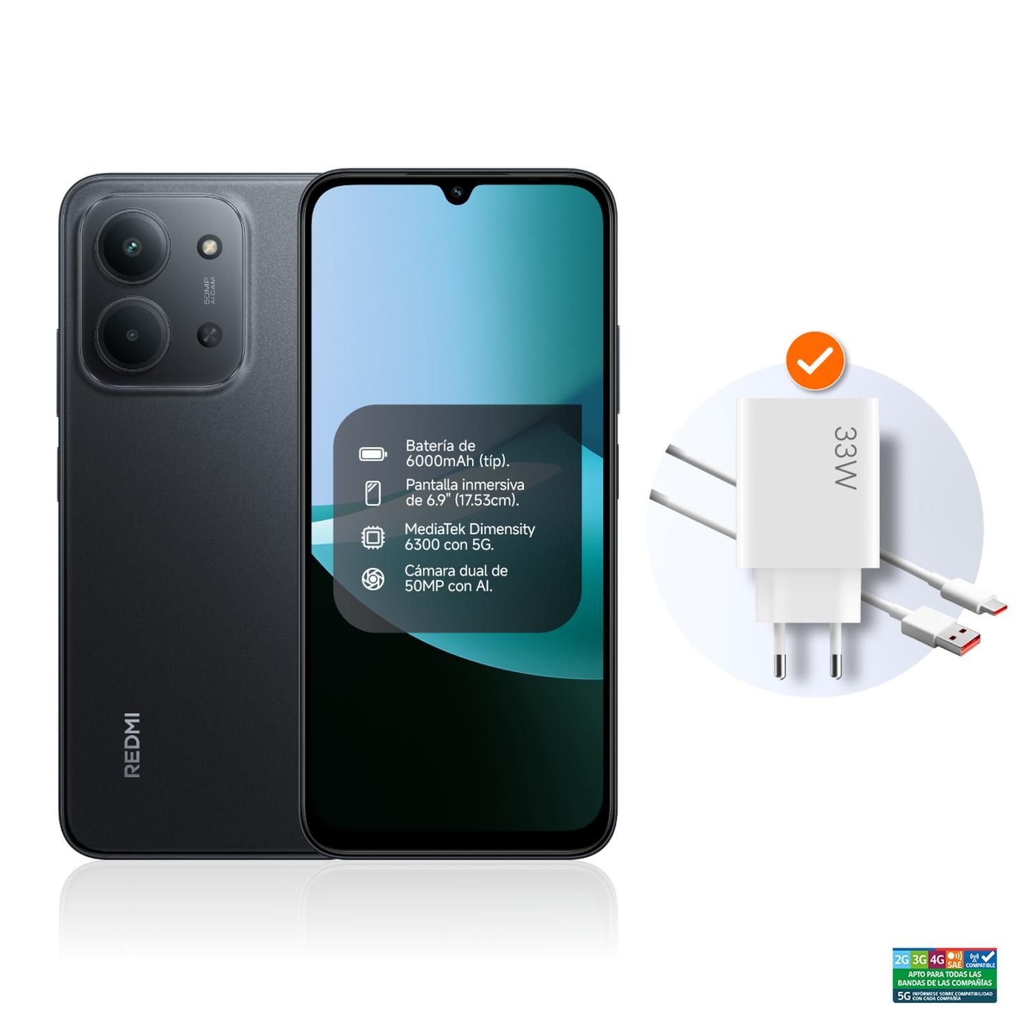 XIAOMI Redmi 15C 4G 128 GB ROM 4GB RAM Negro | Falabella Chile