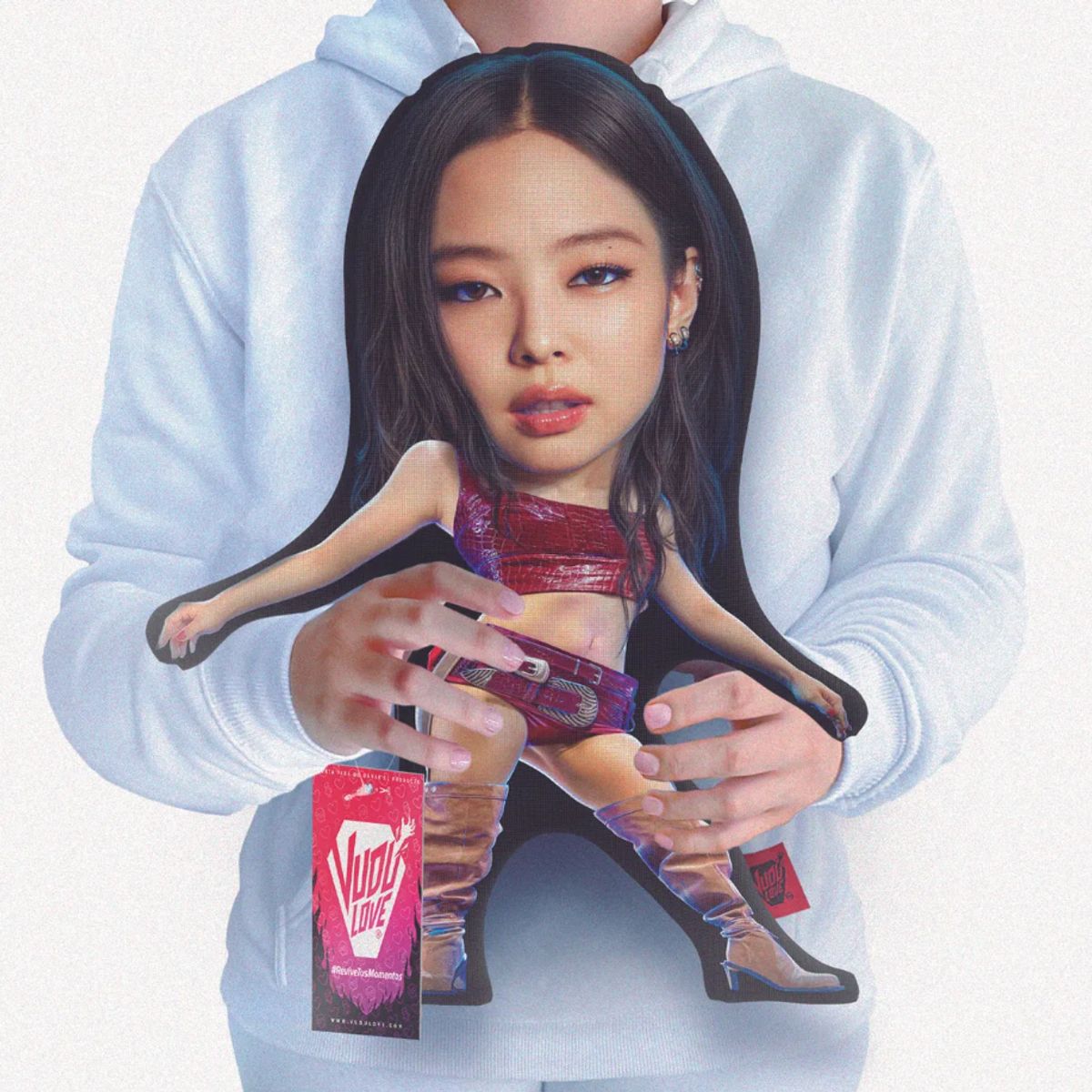 VUDU LOVE - Cojín Jennie Chiquita Black Pink 40x30cm Vudú Love