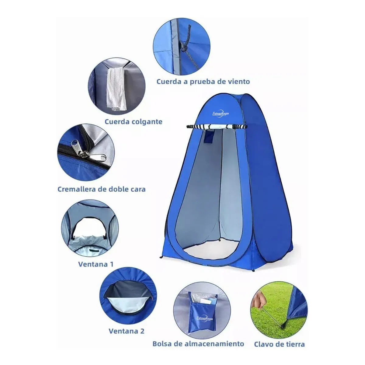 ESHOPANGIE - Carpa Baño Vestidor Portátil Camping Playa Ducha Autoarmable