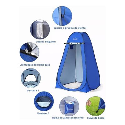 Imagen 2 del producto Carpa Baño Vestidor Portátil Camping Playa Ducha Autoarmable