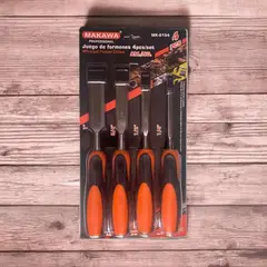 MAKAWA - Set Juego 4 Formones Para Madera Cr-v Mk0154