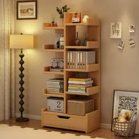 Librero Madera Biblioteca Estante 8 Repisas 37x18x141cm