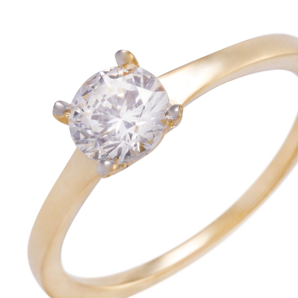 JB JOYAS BARON - Anillo Compromiso de Oro 18Kt Solitario 5MM 4 Grifas