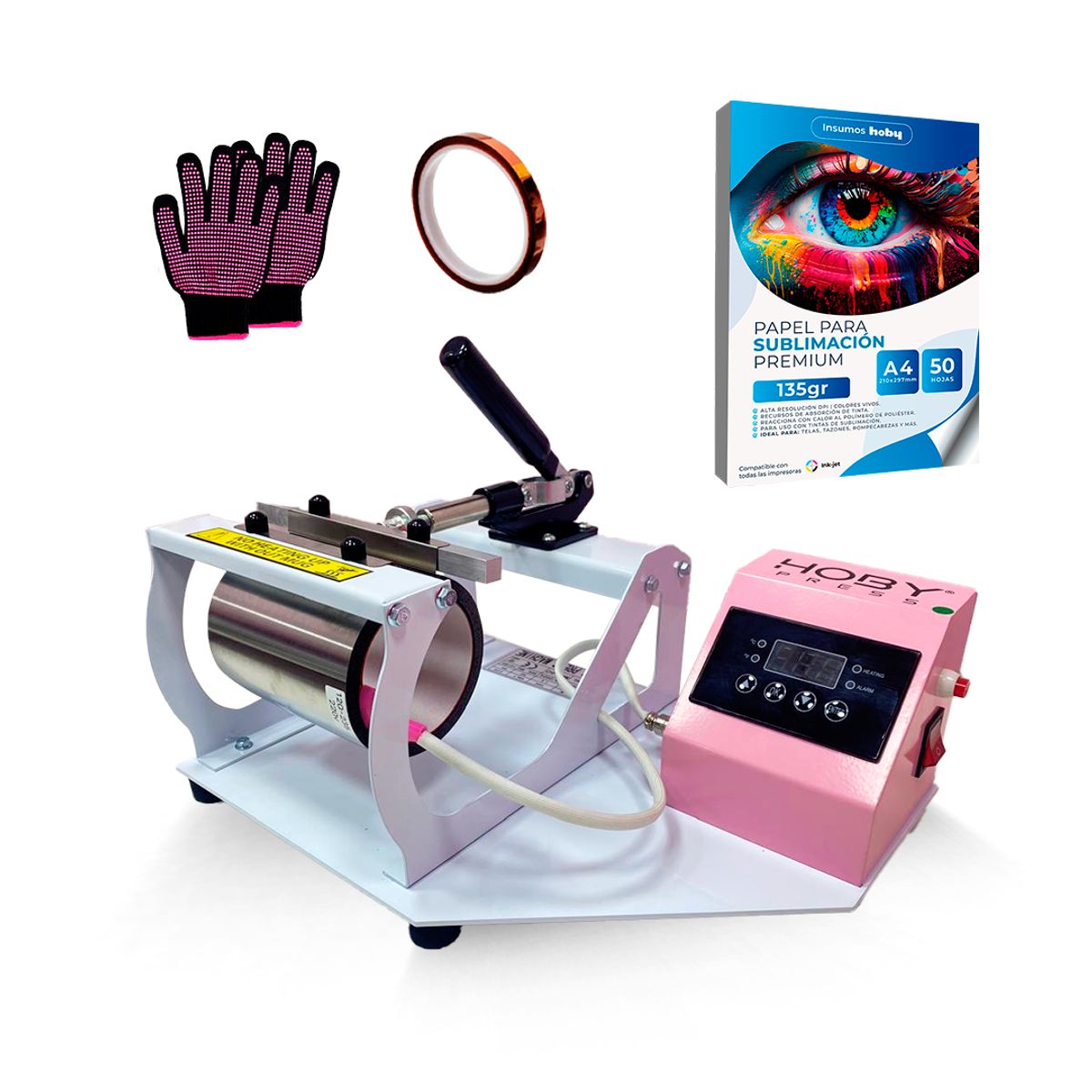 GENERICO - Kit de estampadora de Tazas  Tazones 11onzas Hoby Press
