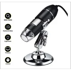 GENERICO - Microscopio Digital Usb Zoom 1600x Cámara Con 8 Leds