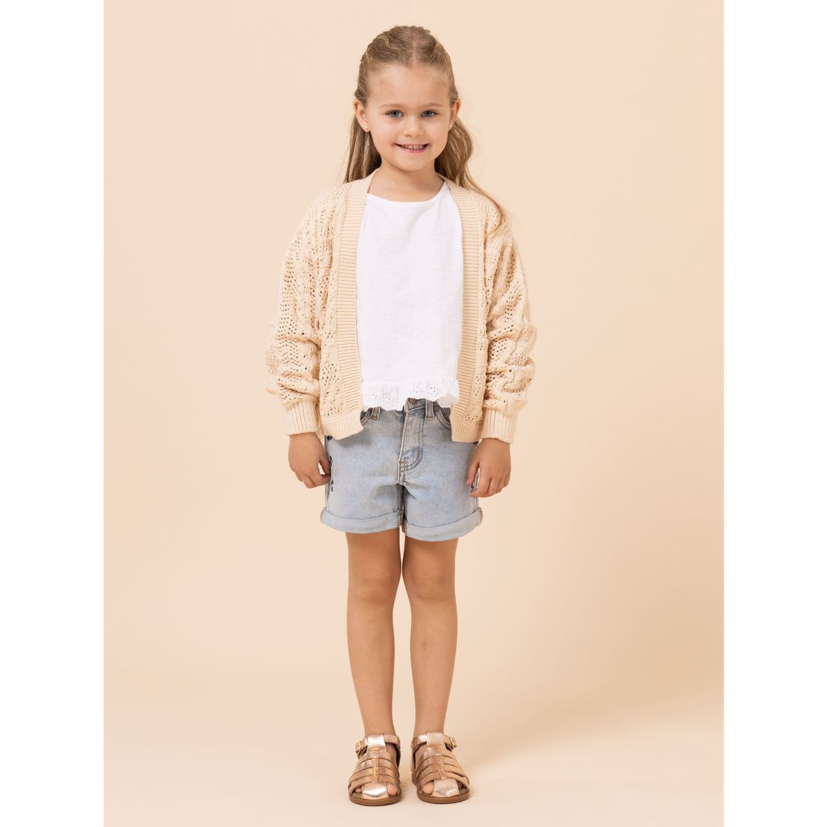 HUSH PUPPIES - Chaleco Niña Florencia Beige HUSH PUPPIES