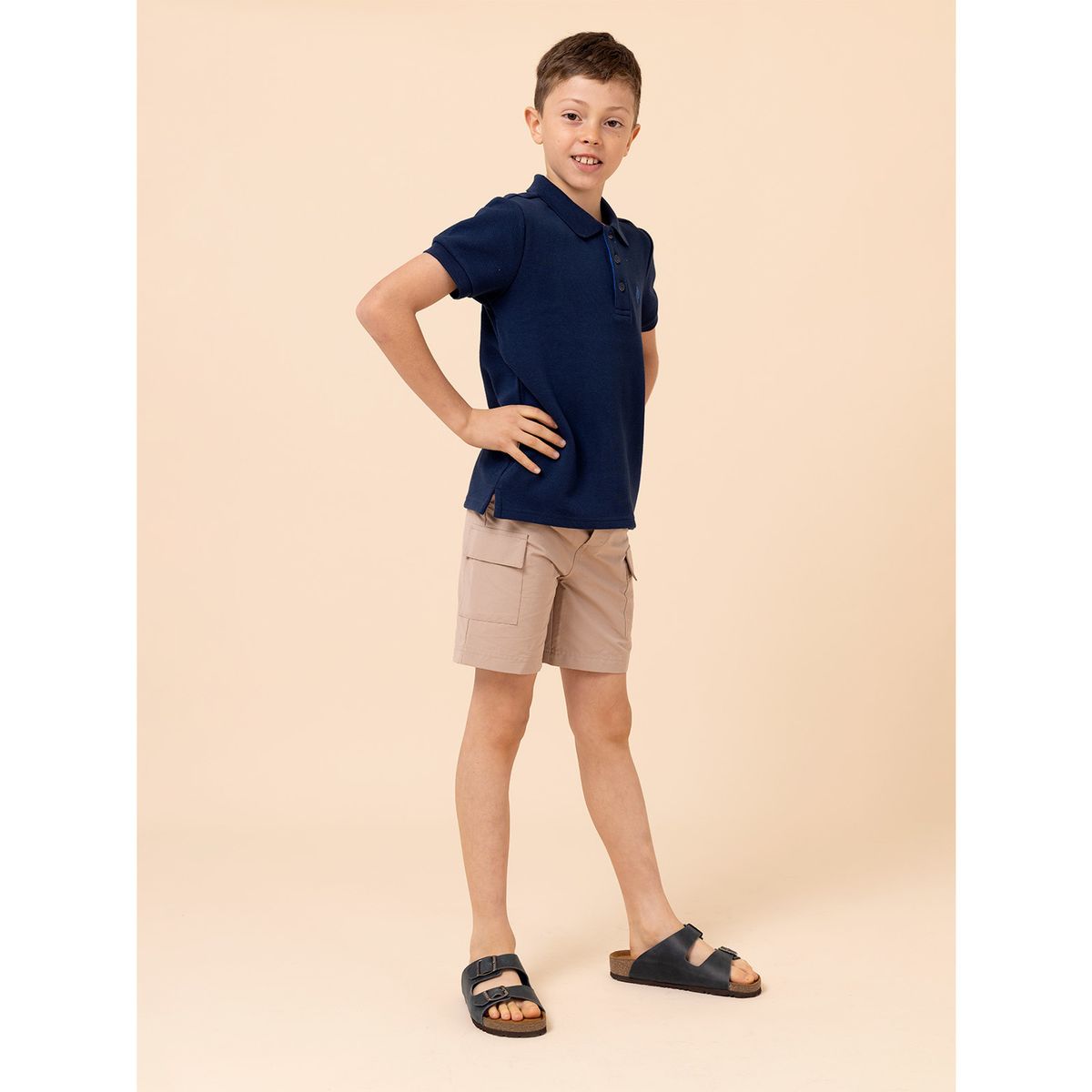 HUSH PUPPIES - Polera Niño Unkel Azul Marino HUSH PUPPIES