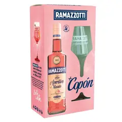 RAMAZZOTTI - Kit Licor Aperitivo Rosato 700cc 15° + Copa