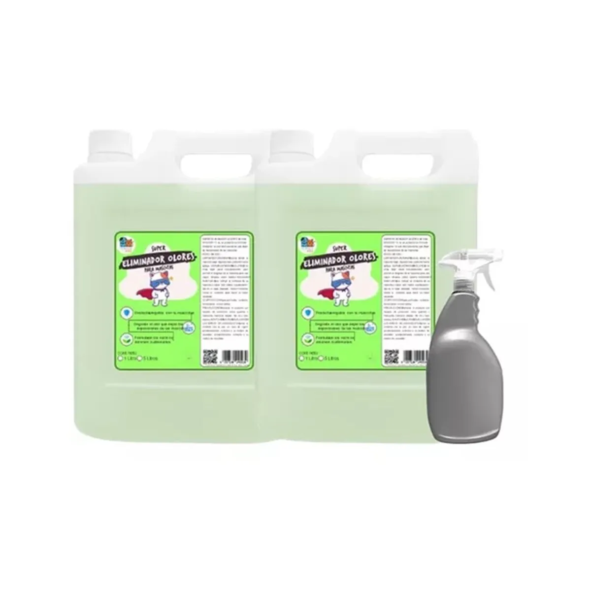 MASCOKITS - Superkit X2 Eliminador De Olores 5 Lt + Rociador Incluido