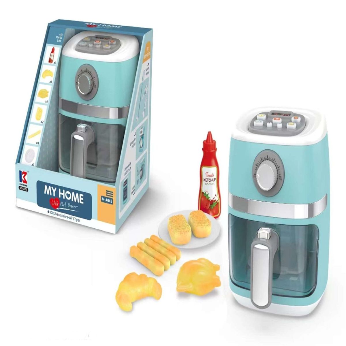 GENERICO - Juguete Freidora De Aire Air Fryer Interactiva Accesorios