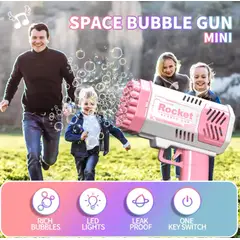 GENERICO - Burbujero Bazooka De Burbujas Color Rosa