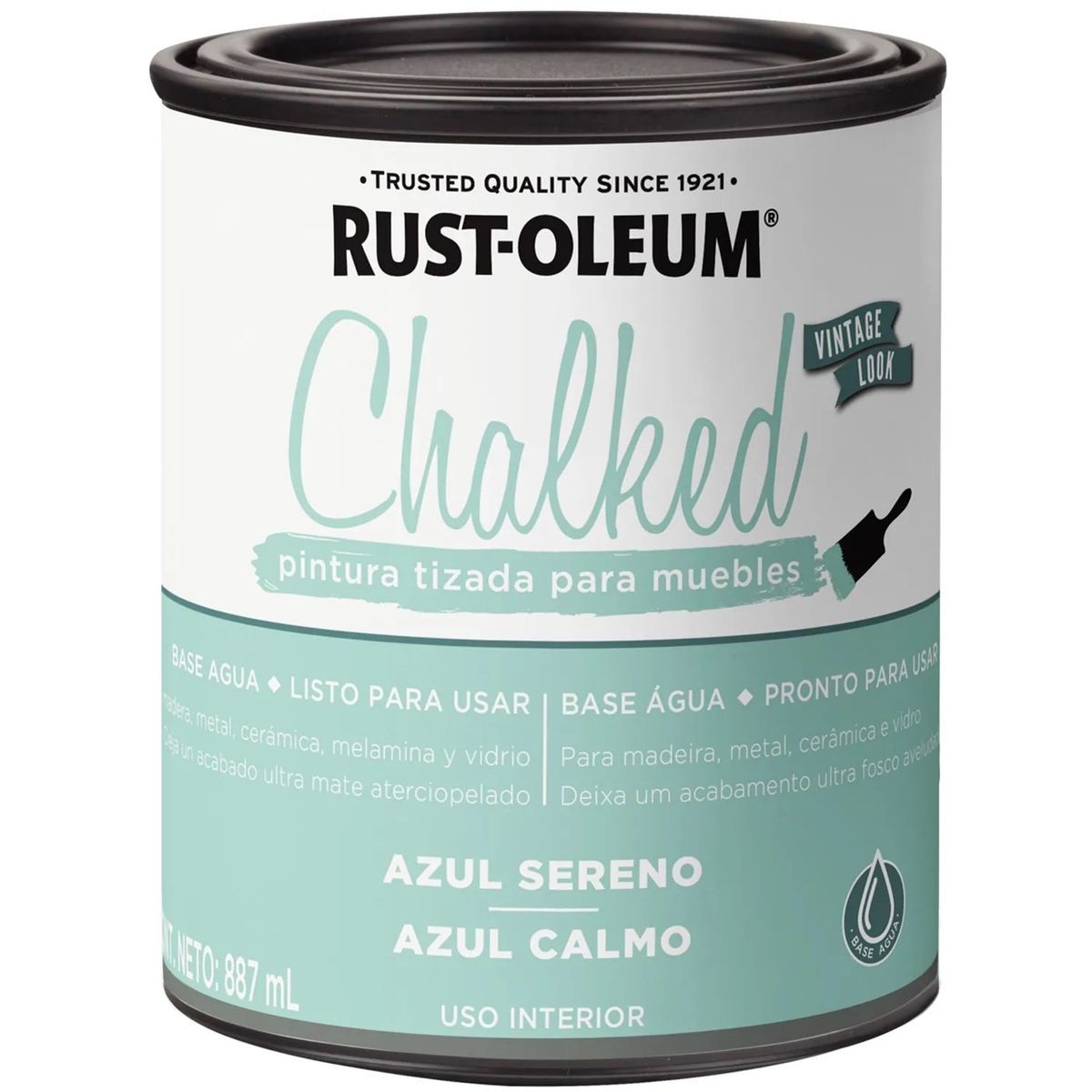 RUST OLEUM - Pintura Chalked Tizada 887mL Mate Azul Sereno