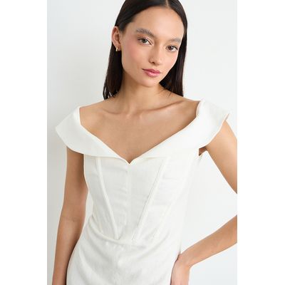 Imagen 2 del producto Vestido Liso Largo Mujer Crudo