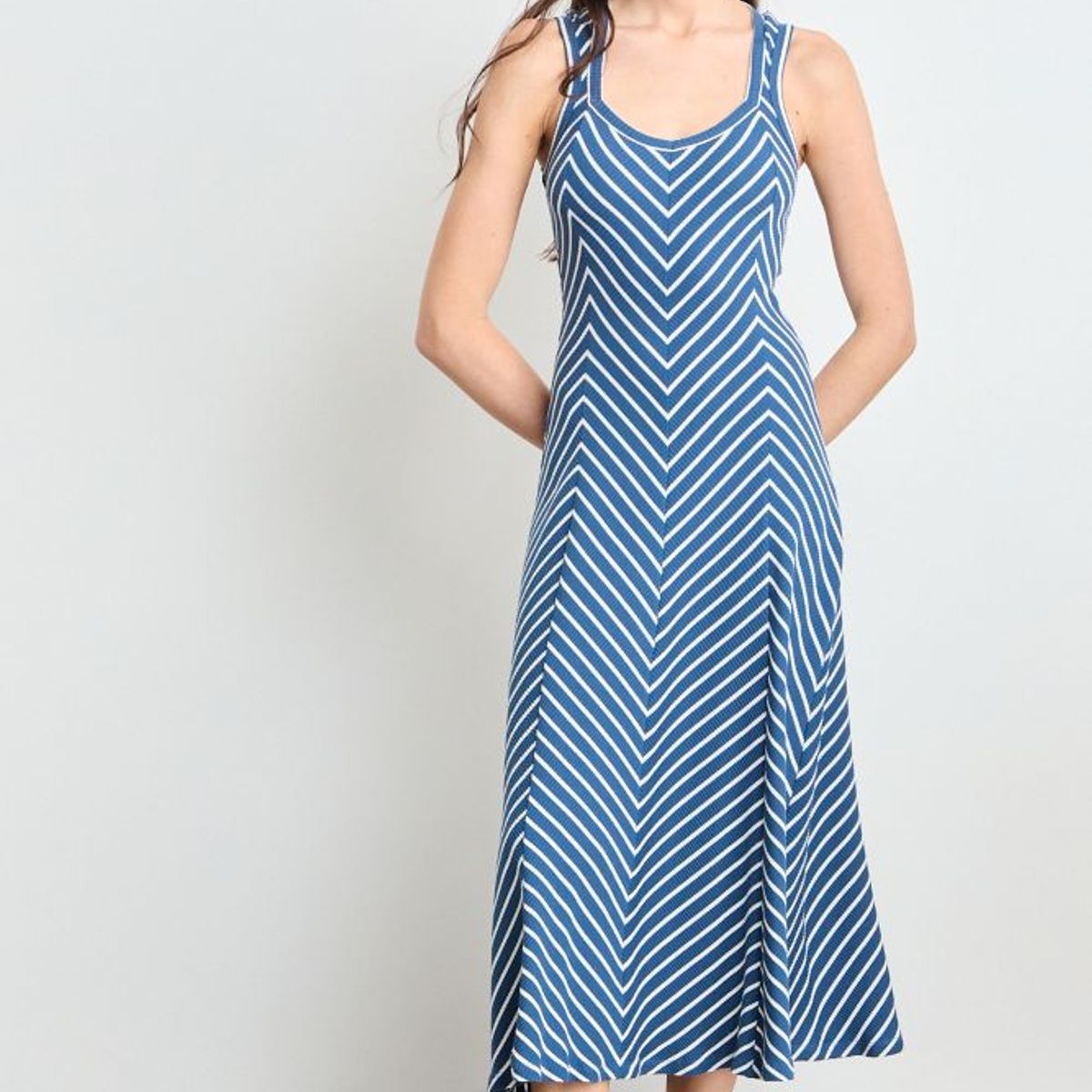 IO - Vestido Fantasia Largo Mujer Azul Marino Io