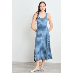 IO - Vestido Fantasia Largo Mujer Azul Marino