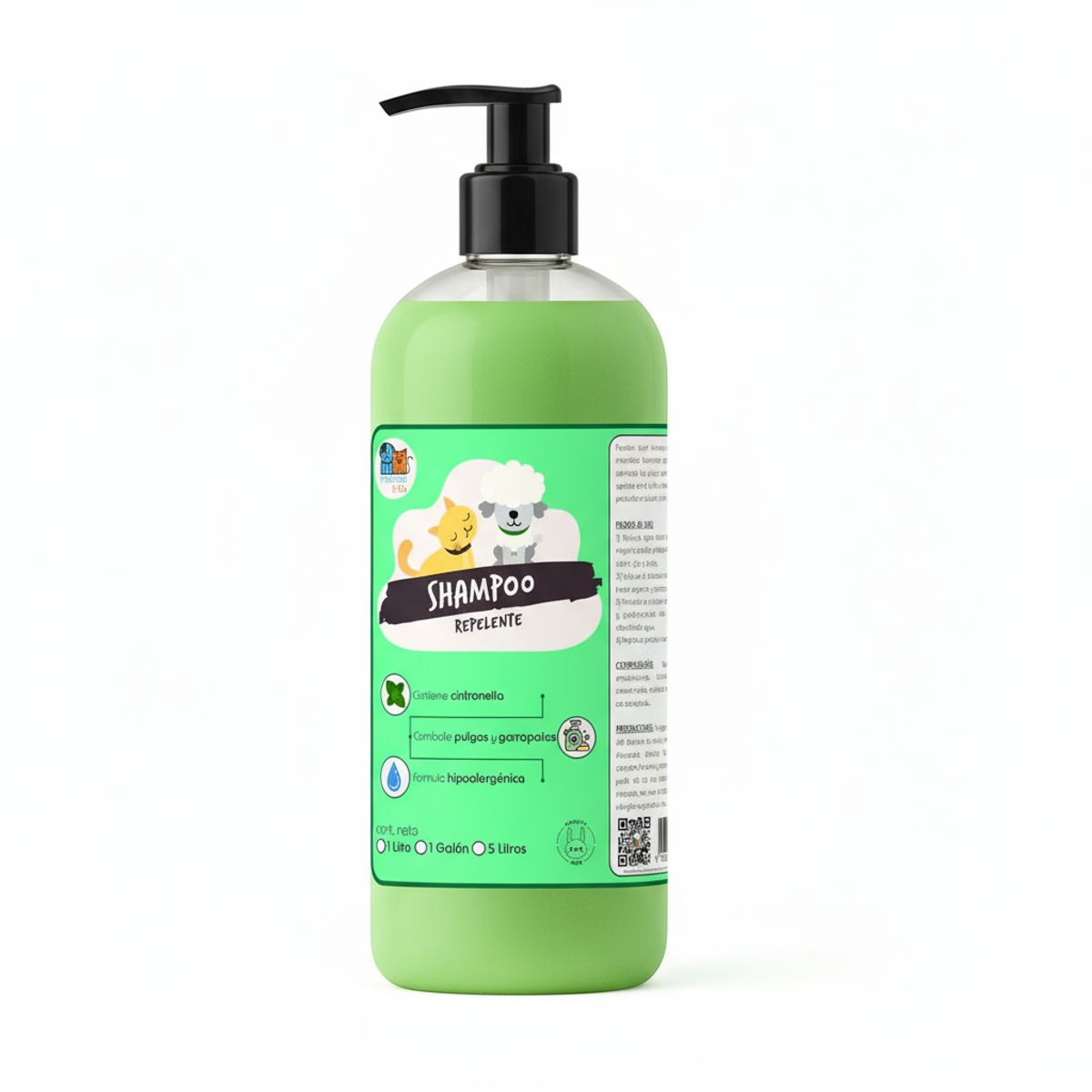 MASCOKITS - Super Shampoo Anti Pulgas Orgánico 1 Lt Perros & Mascotas
