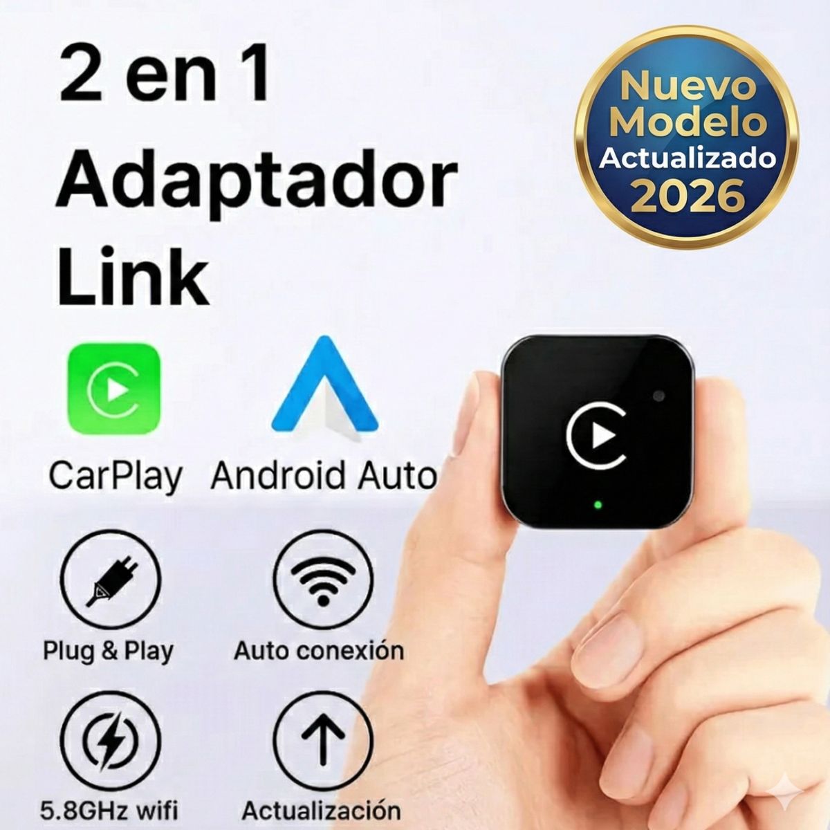 OEM - Adaptador Carplay Androidauto Inalámbrico Actualizable 2026