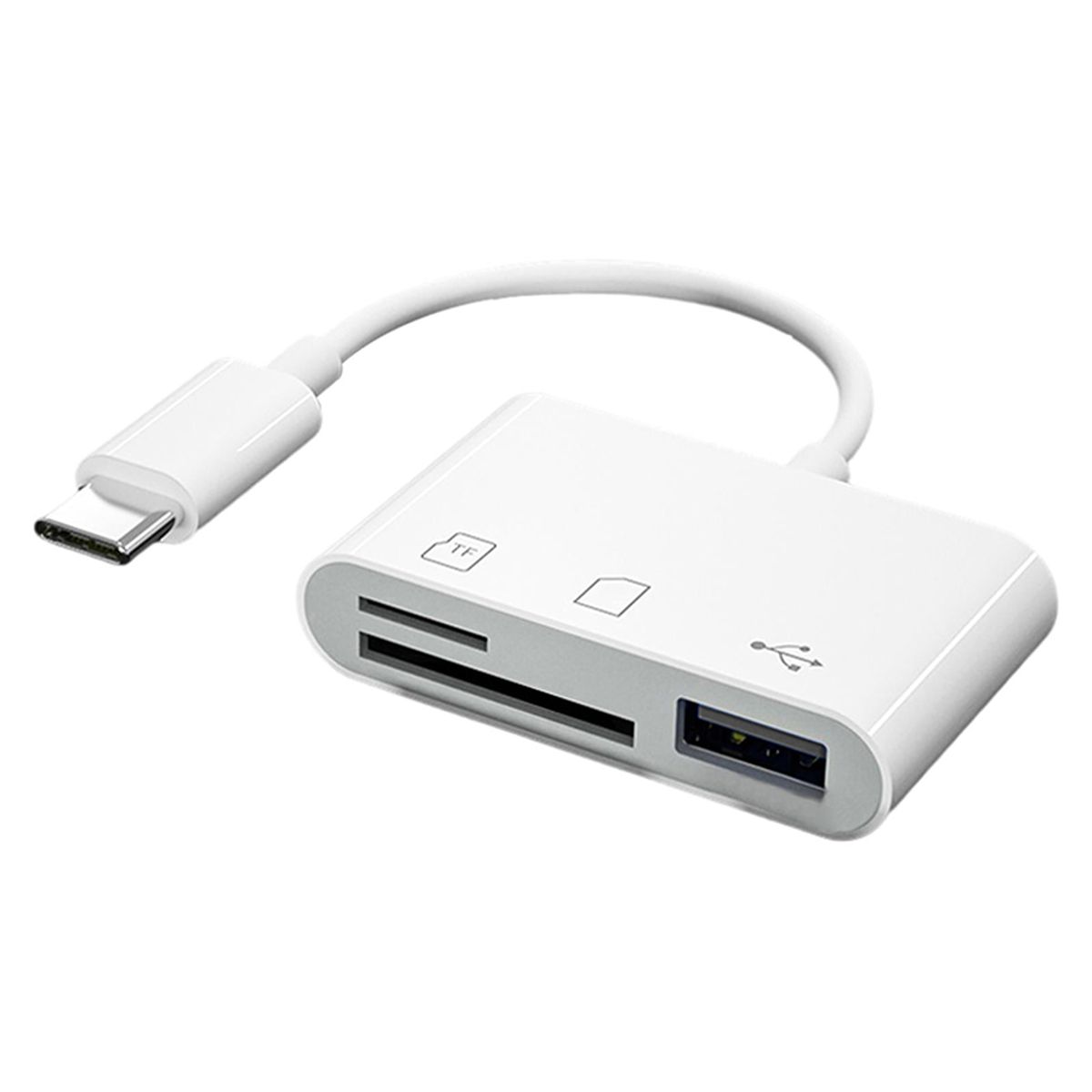 GENERICO - Adaptador Lector Sd Multifunción Tipo C Usb Transfer 3 En 1