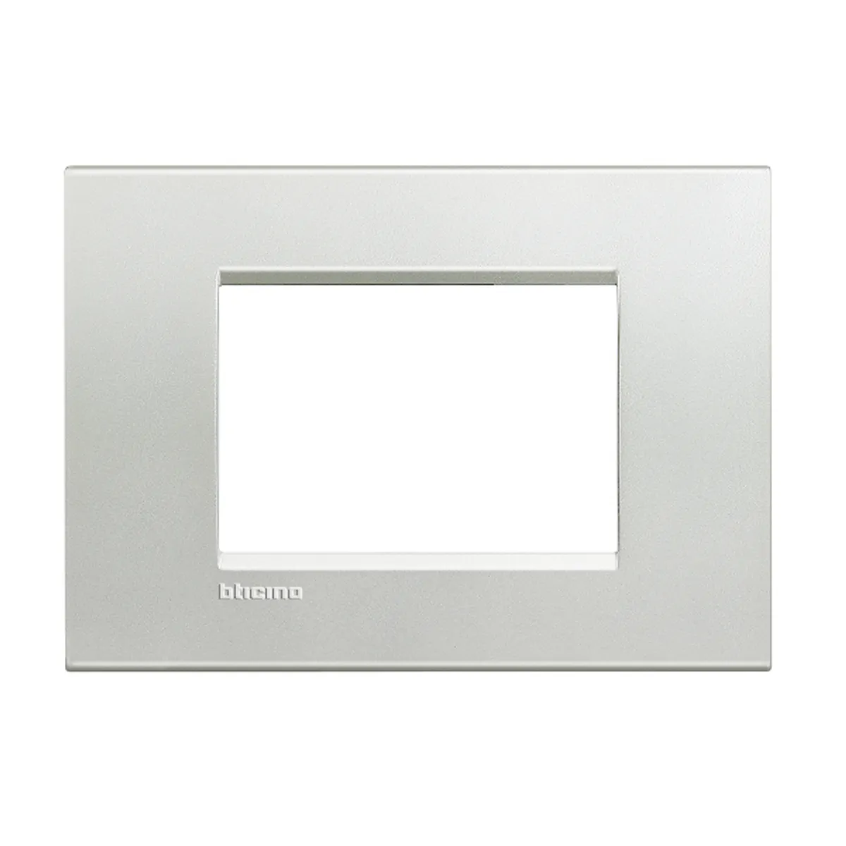 BTICINO - Placa 3 Puestos Bticino Plata Living Light