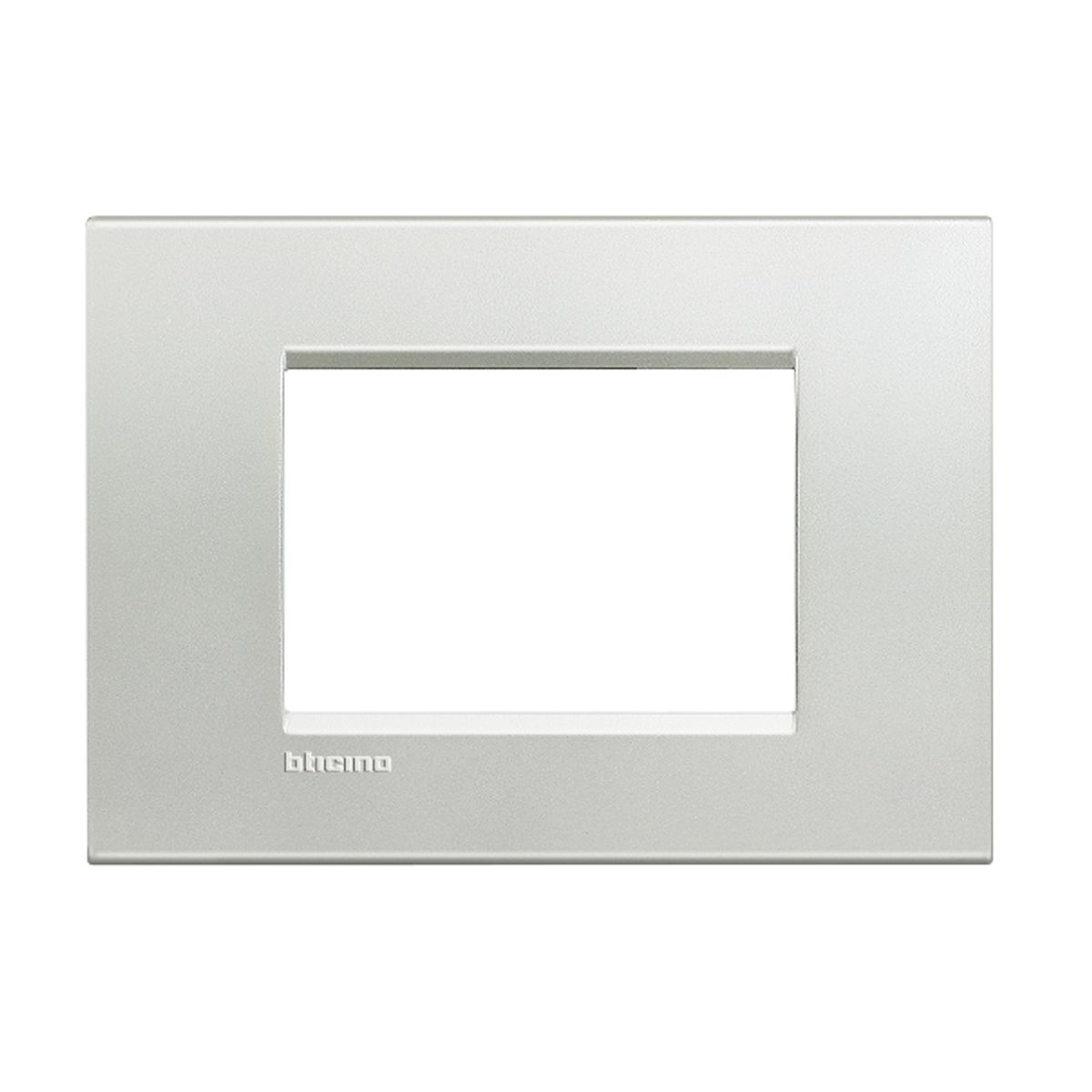BTICINO - Placa 3 Puestos Bticino Plata Living Light