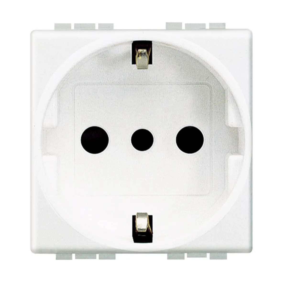 BTICINO - Módulo Enchufe Schuko Bticino 2P+T 10A 250V 16A Blanco Living Light