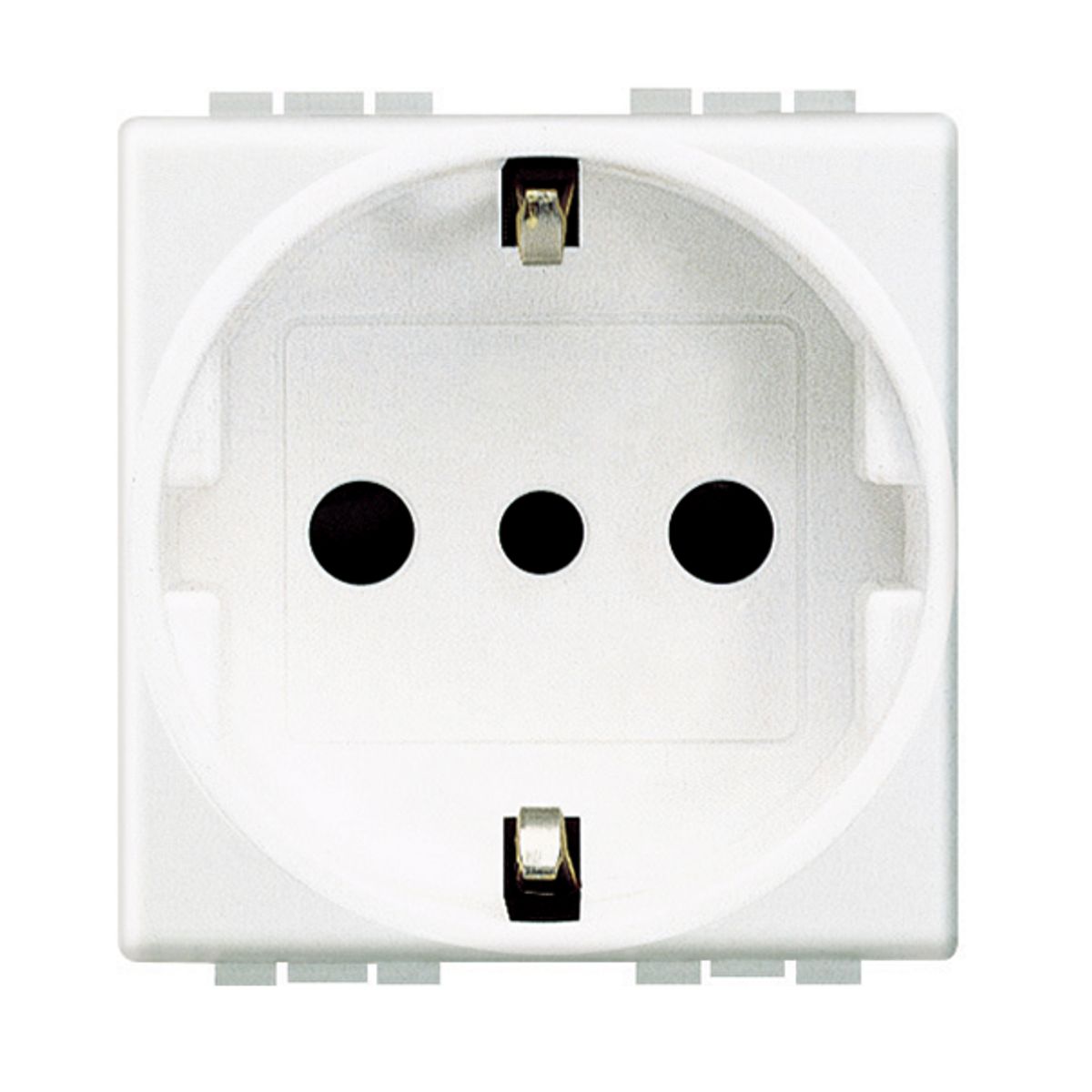BTICINO - Módulo Enchufe Schuko Bticino 2P+T 10A 250V 16A Blanco Living Light