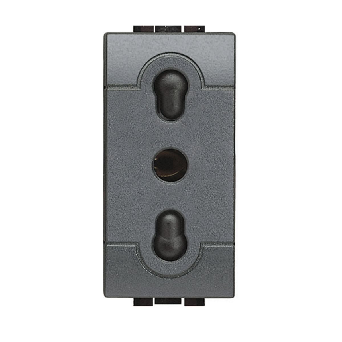 BTICINO - Módulo Enchufe Bticino 2P+T 10-16A 250V Antracita Living Light