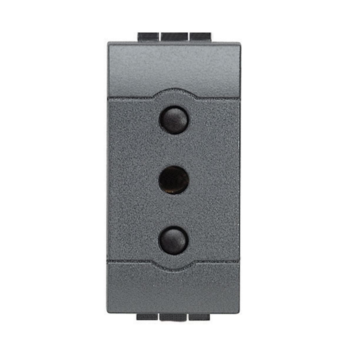 BTICINO - Módulo Enchufe Bticino 2P+T 10A 250V Antracita Living Light