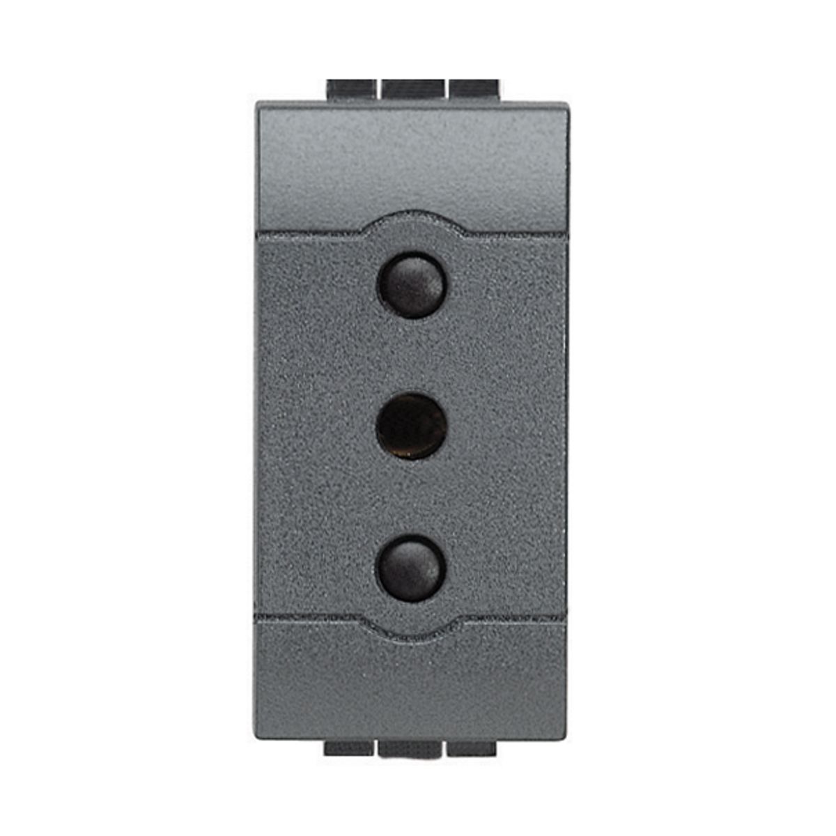BTICINO - Módulo Enchufe Bticino 2P+T 10A 250V Antracita Living Light